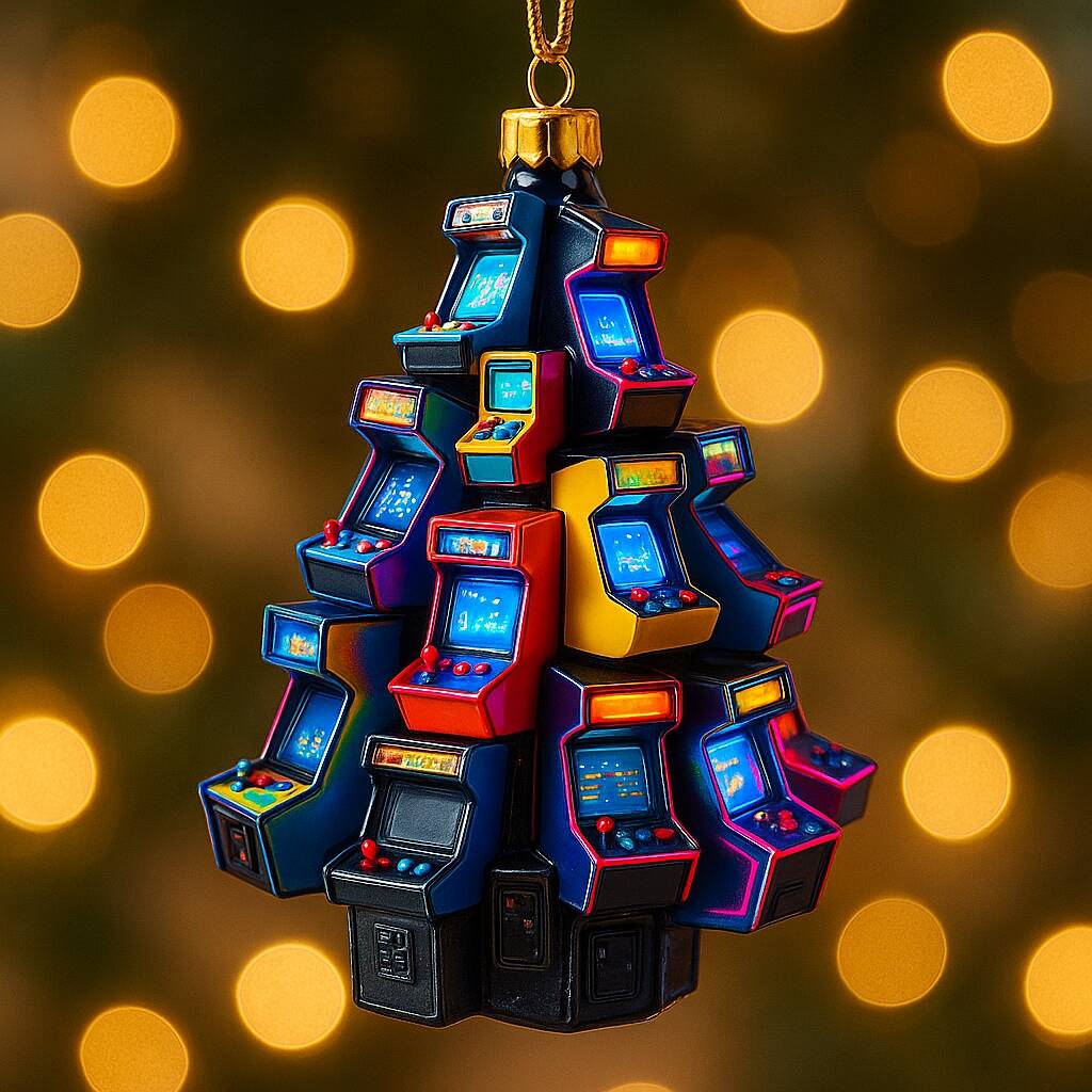 Arcade Machine Tree Christmas Ornament