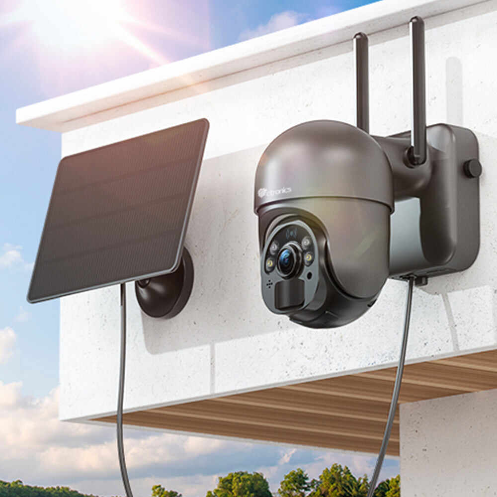 Ctronics 2.5K 4MP Security Cameras Wireless Outdoor WiFi Solar 10000mAh Battery Powered