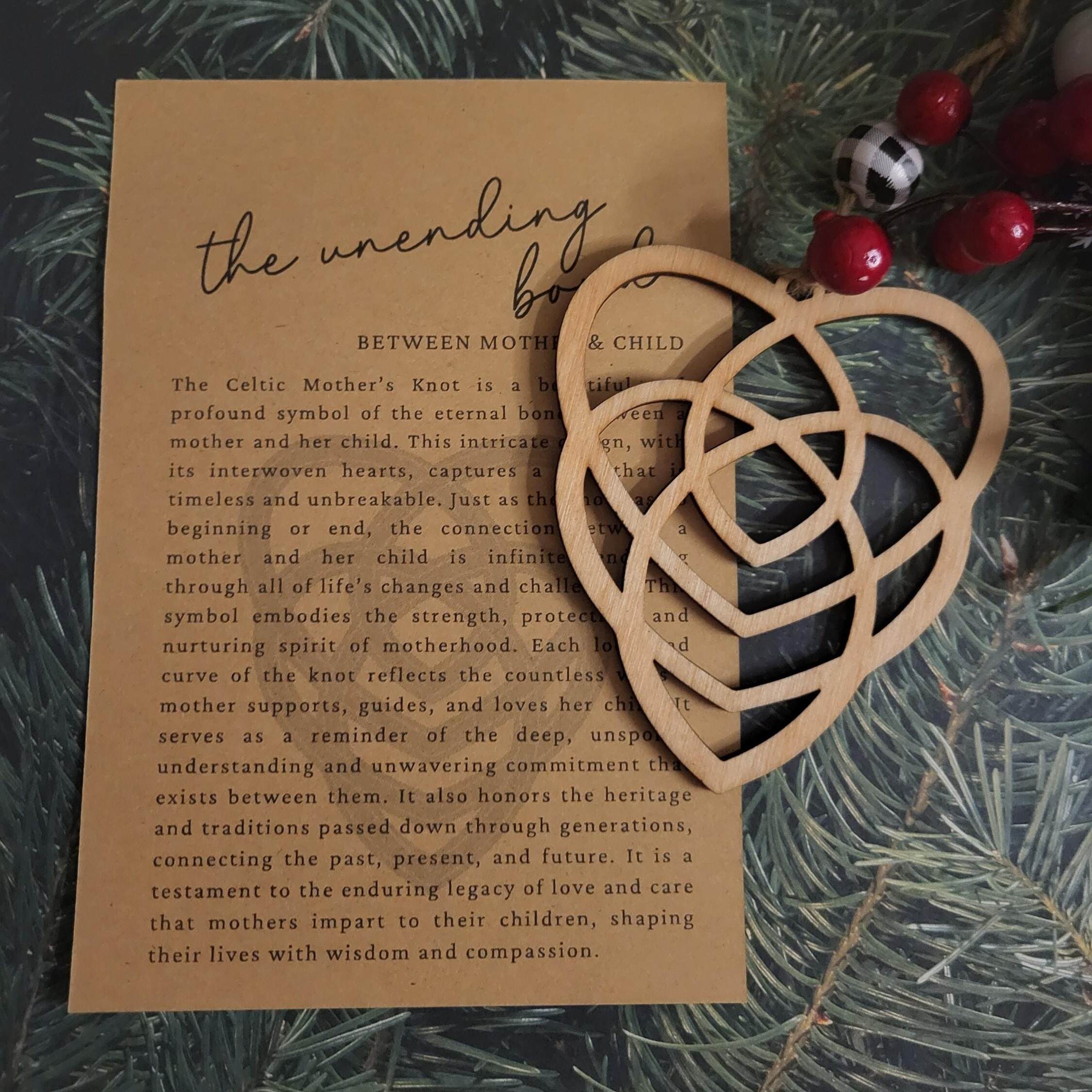 Celtic Heart Story Ornament Mother and Child Ornament