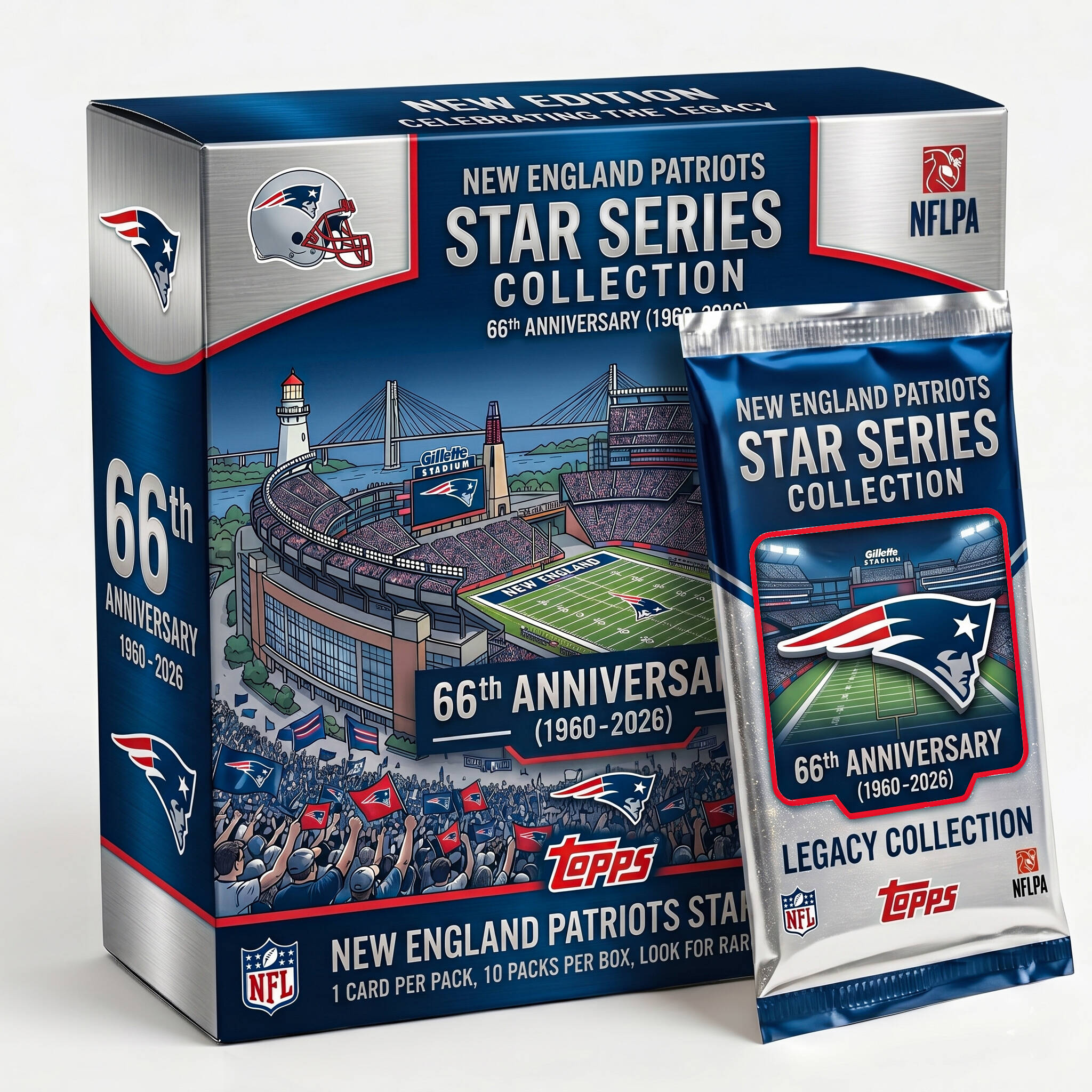 🏈New England Patriots 66th Anniversary Cards