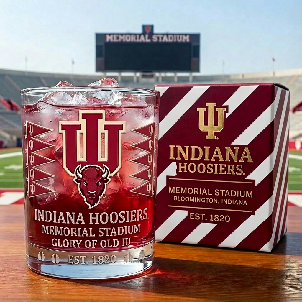 Indiana Hoosiers Memorial Stadium Rocks Glass