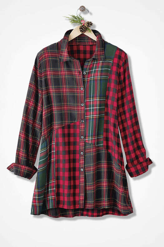 Into the Mix Plaid Tunic