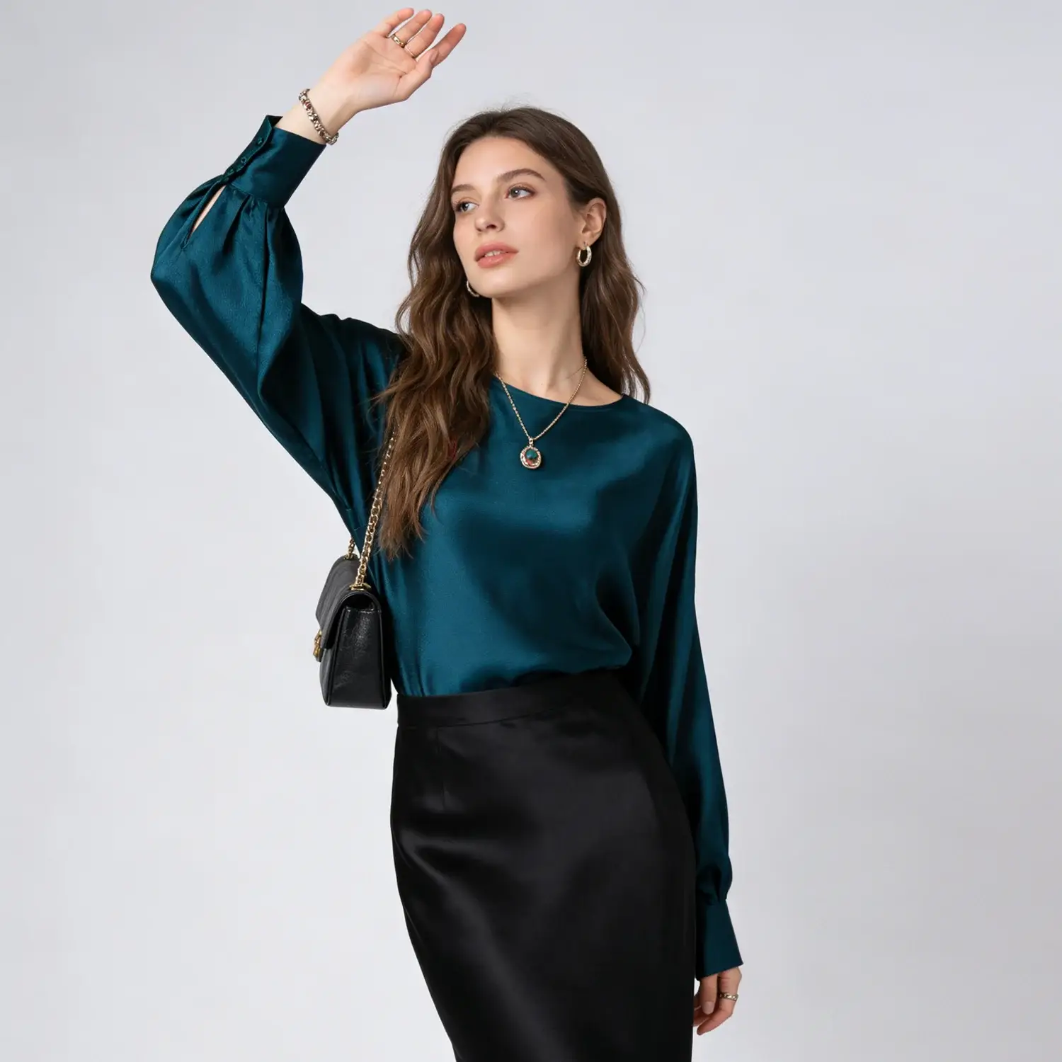 Silk Blouse Lustrous Style