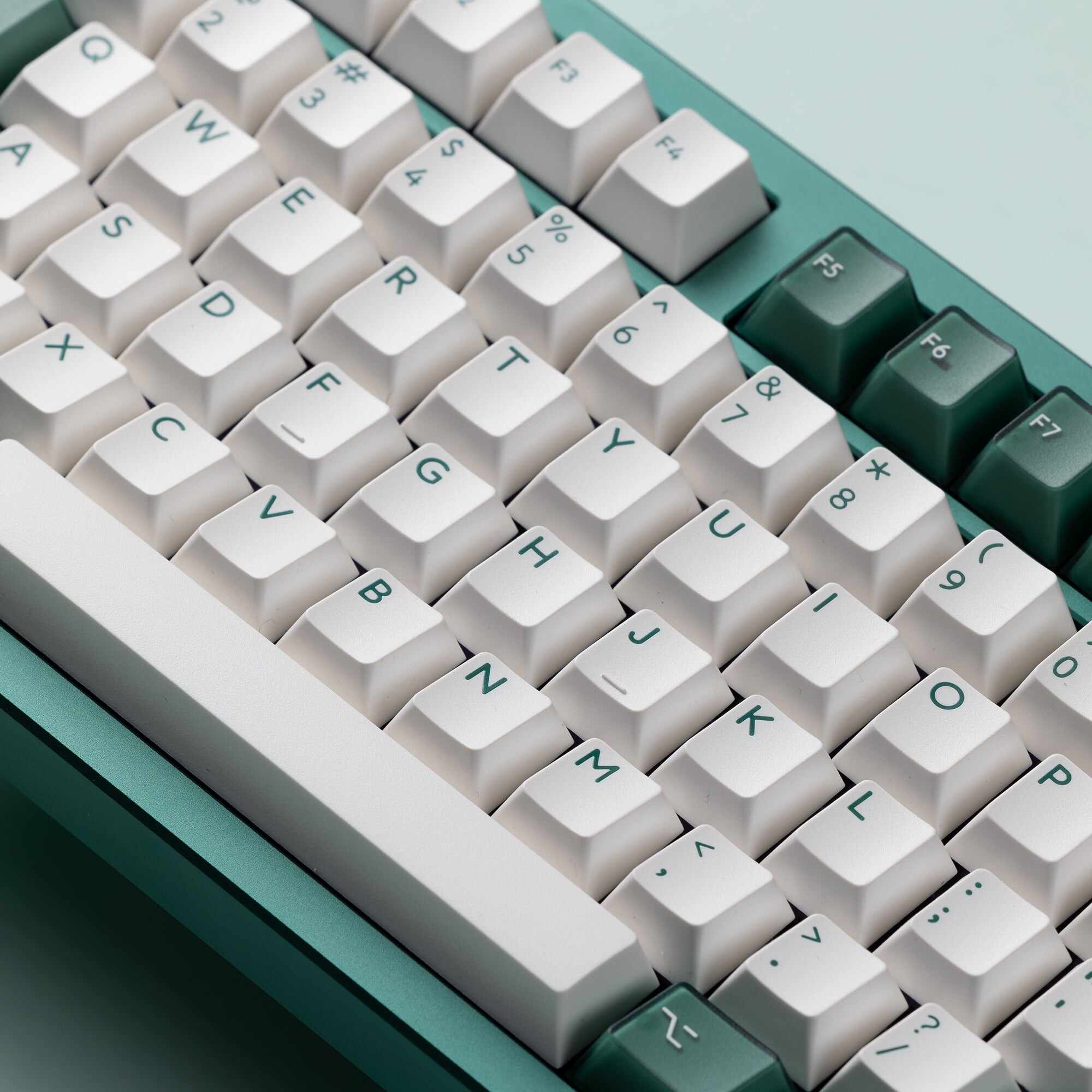 Ready to use Athena 1800 Anodized Pine green with Doubleshot Keycaps