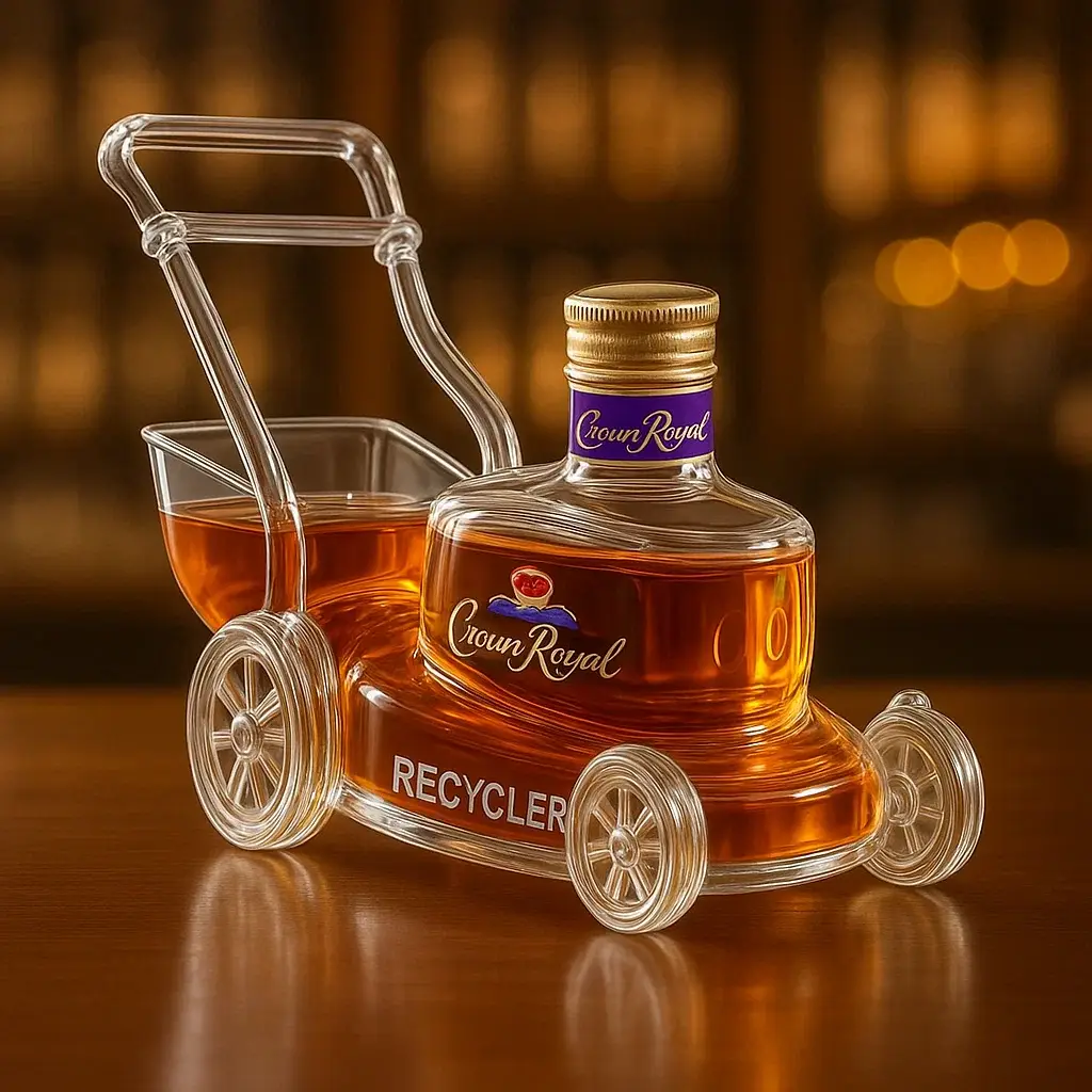 Lawnmower Whiskey Bottle