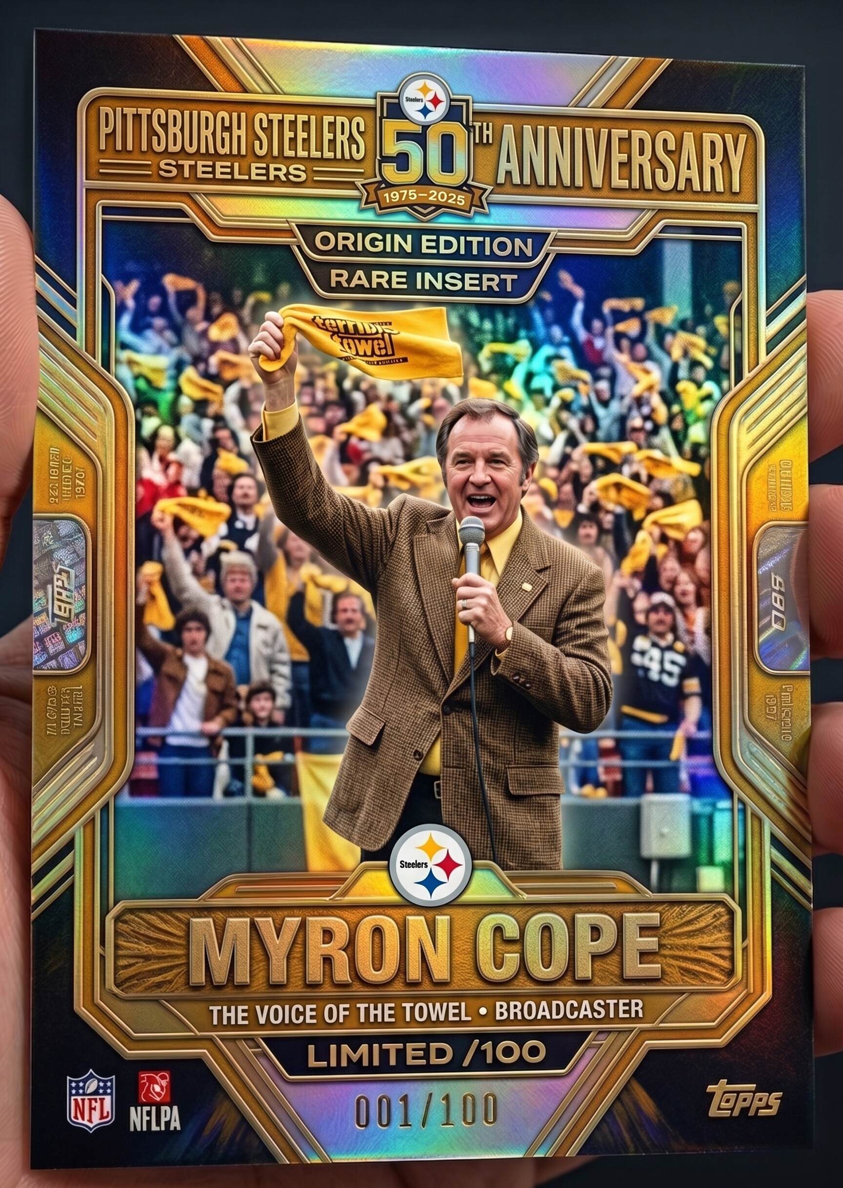 Pittsburgh Steelers Terrible Towel 50th Anniversary Hobby Box