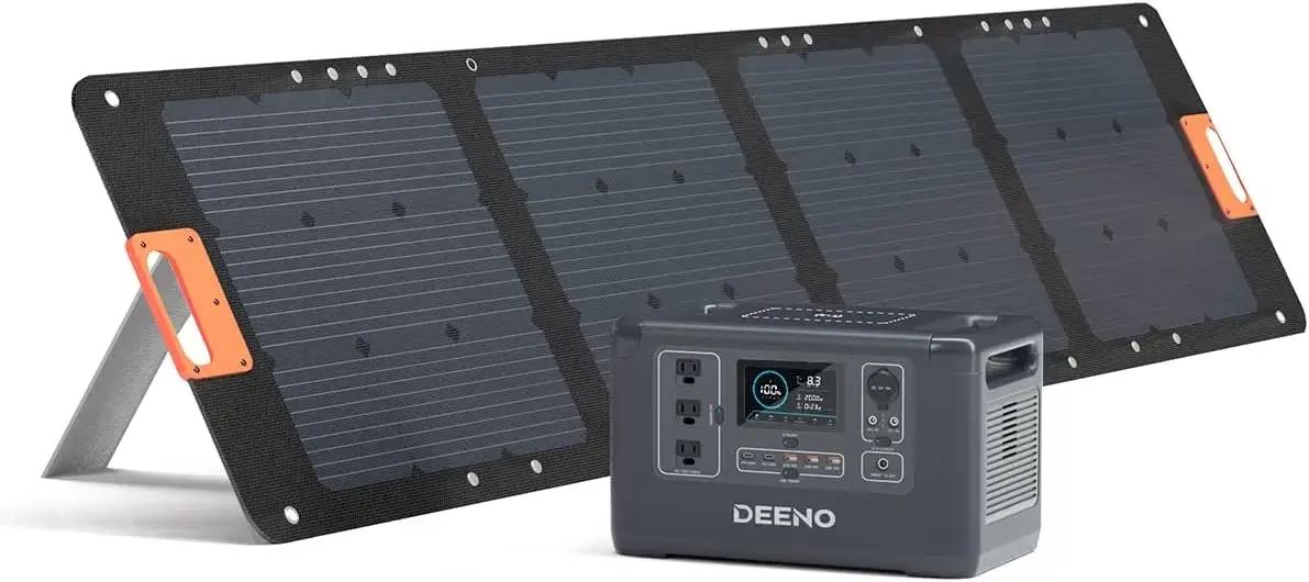 DEENO Portable Power Station X1500, 1036Wh LiFePO4 (LFP) Battery, 1500W(Peak 3000W) Solar Generator (Solar Panel Optional) for Outdoor Camping RVs Home Use Emergency Travel