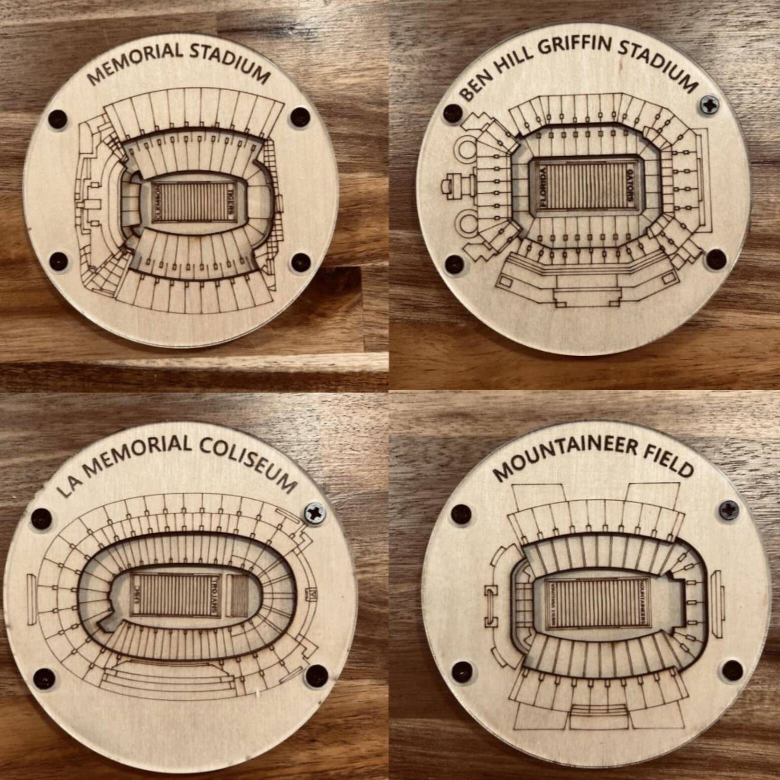 College Football Stadium Coasters