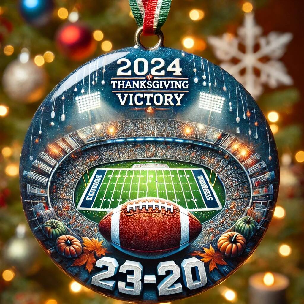 Thanksgiving Victory Football Ornament
