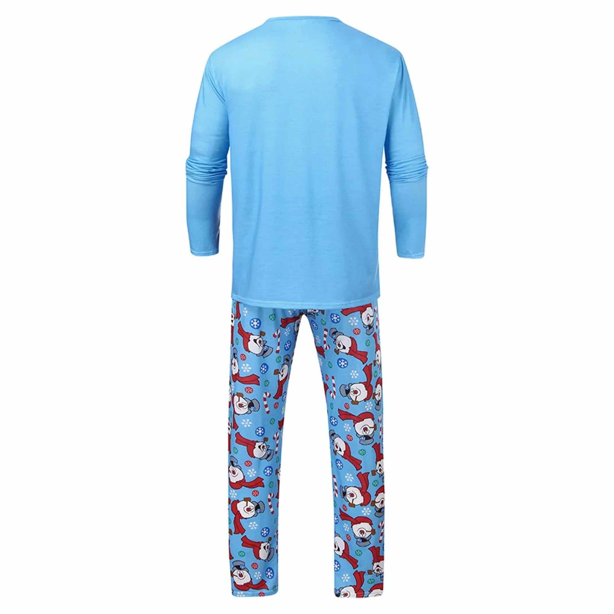 Family Matching Christmas Snowman Pajama Set Cute Cartoon Prints