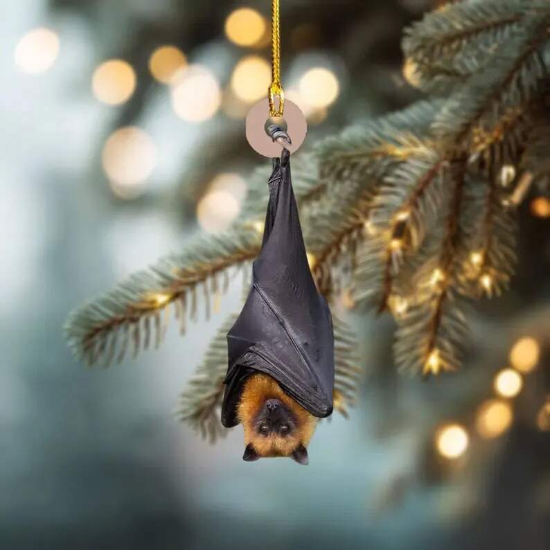 Black Bat Christmas Ornament