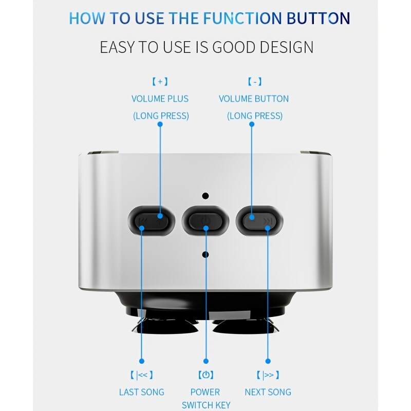 Wireless TWS Speaker | Compact, High-Fidelity Sound, 360° Surround Sound, Sleek Metallic Shell, USB Type-C Charging, Dynamic Audio Experience for Computers