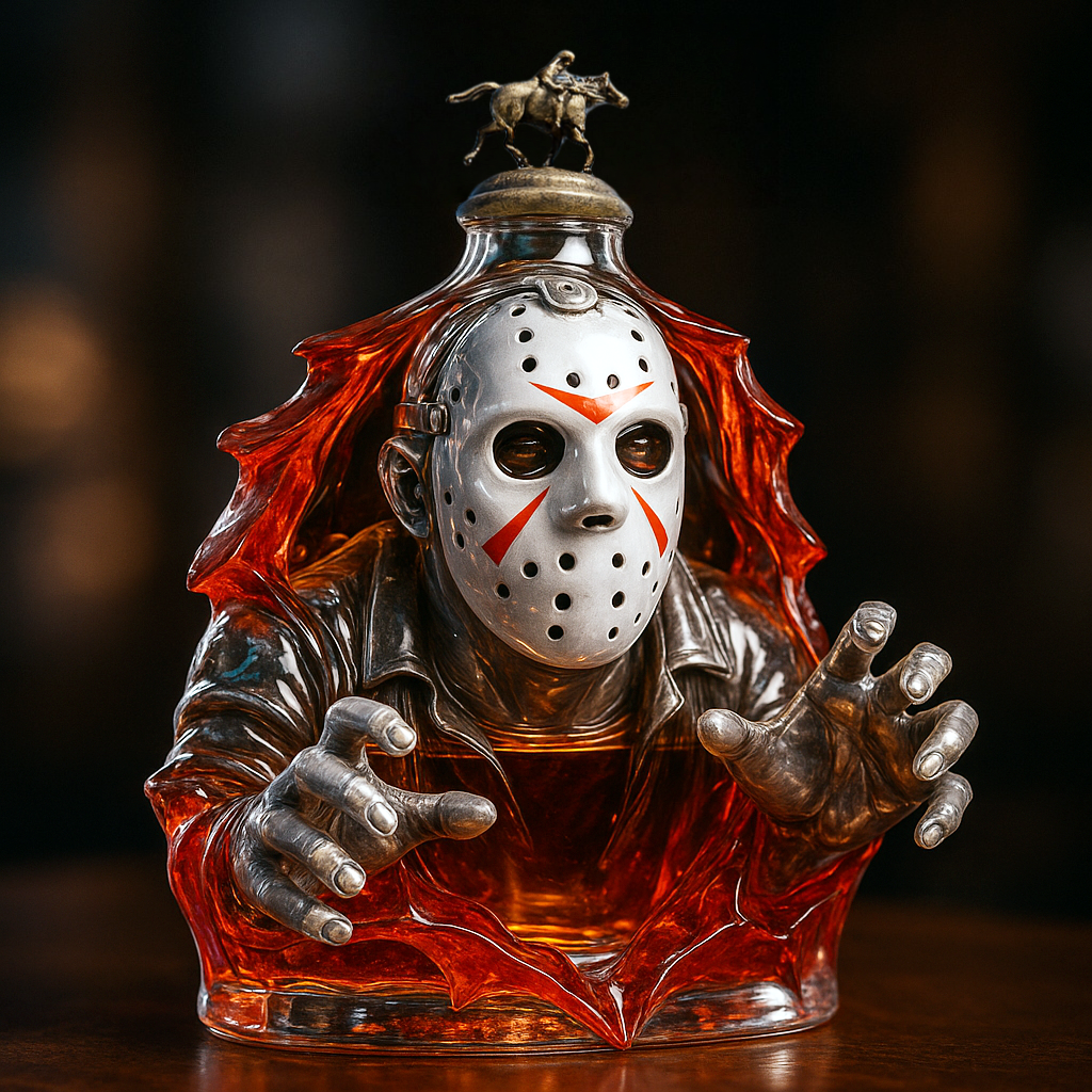 Jason Voorhees Whiskey Bottle