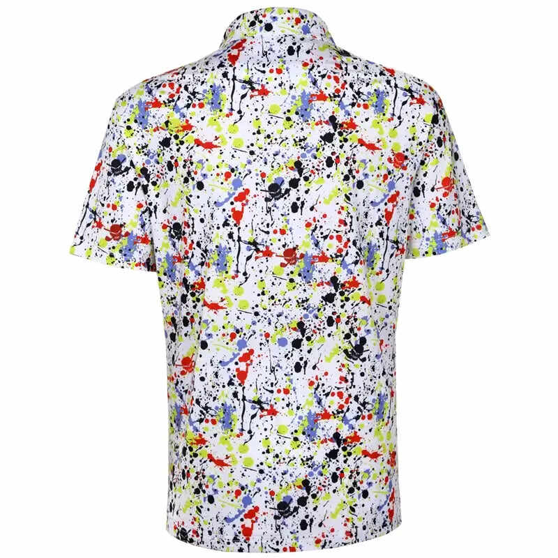 A-Game Cool-Stretch Men's Performance Golf Shirt (White)