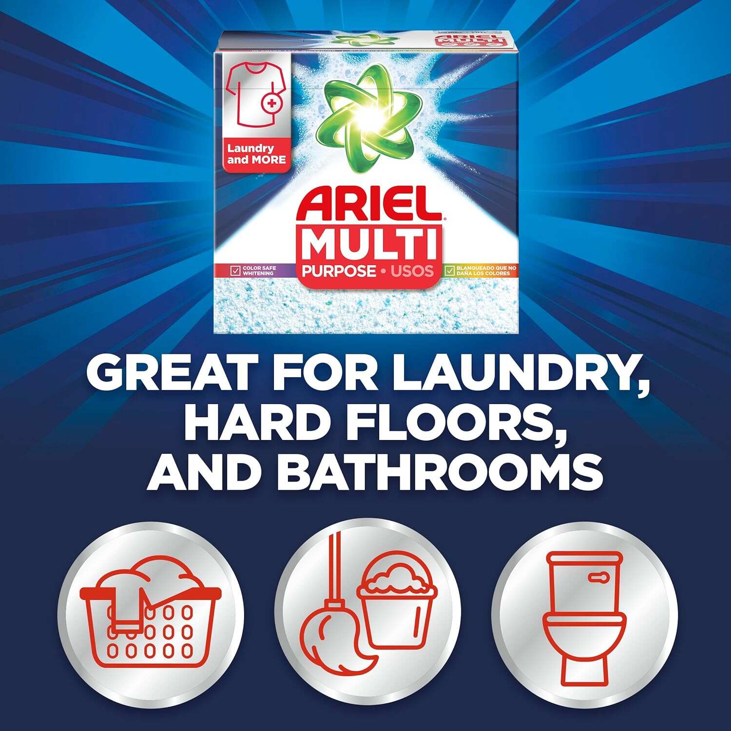 Ariel Laundry Detergent Powder, Original Scent, 95 Loads, 120 oz