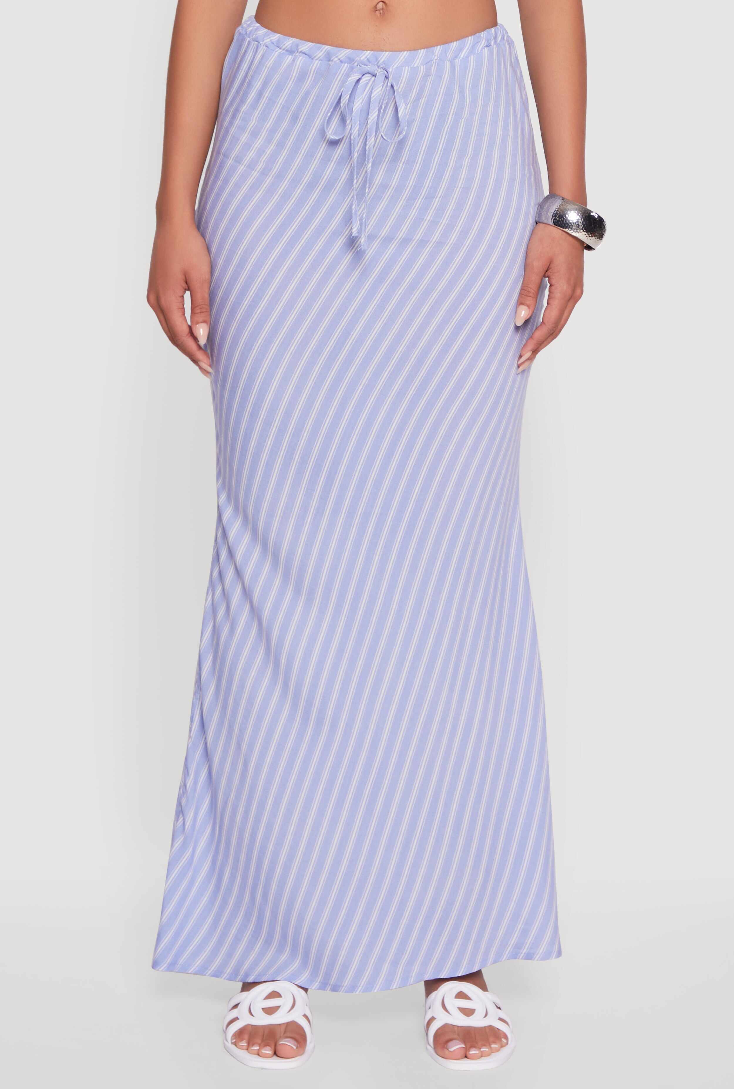 Trendy Back Slit Maxi Skirt