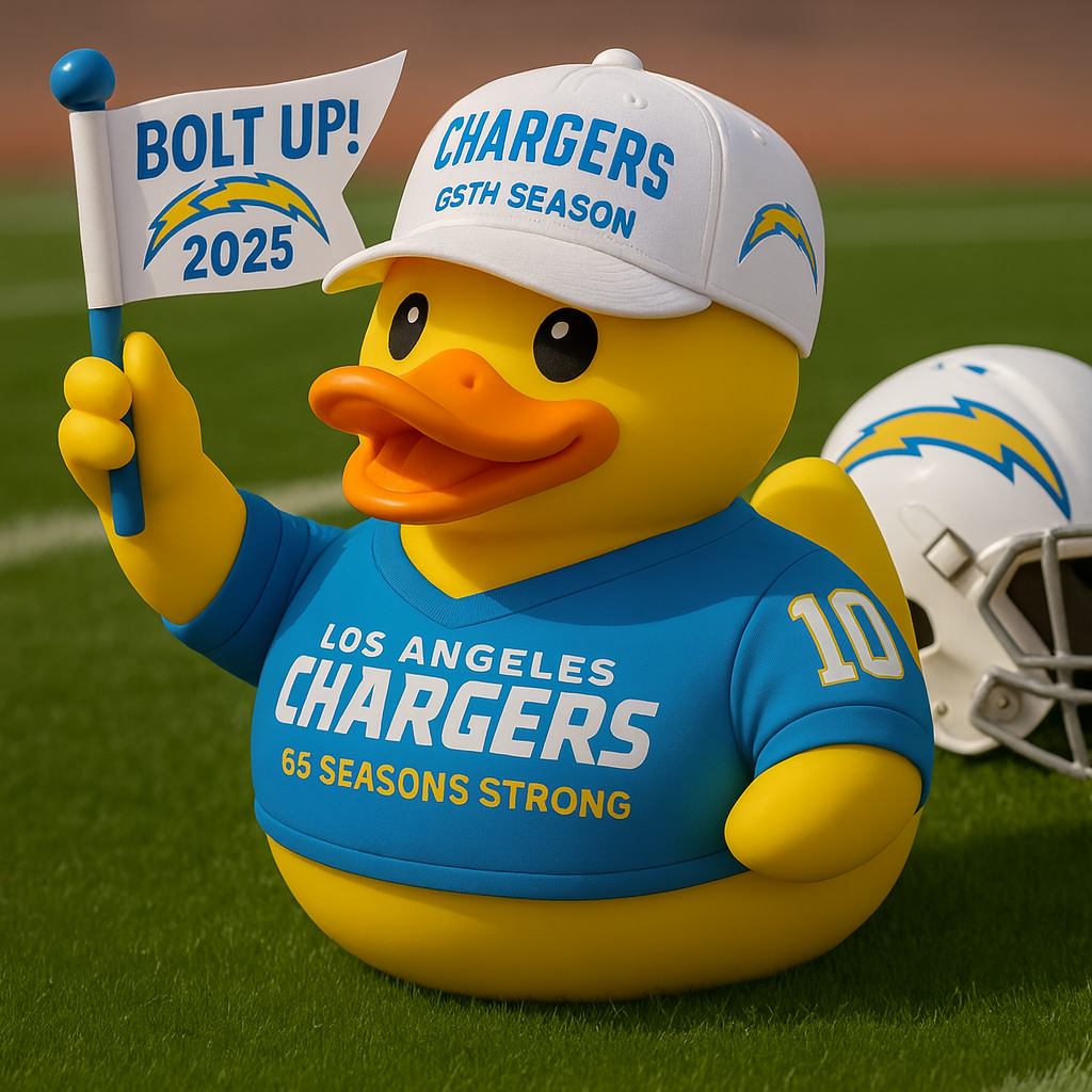 Los Angeles Chargers 65th Season Rubber Duck