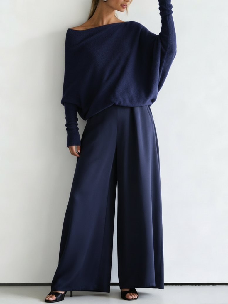 🔥Summer Arrivals🌟Minimalist Cozy Irregular Sweater And Jumpsuit Set