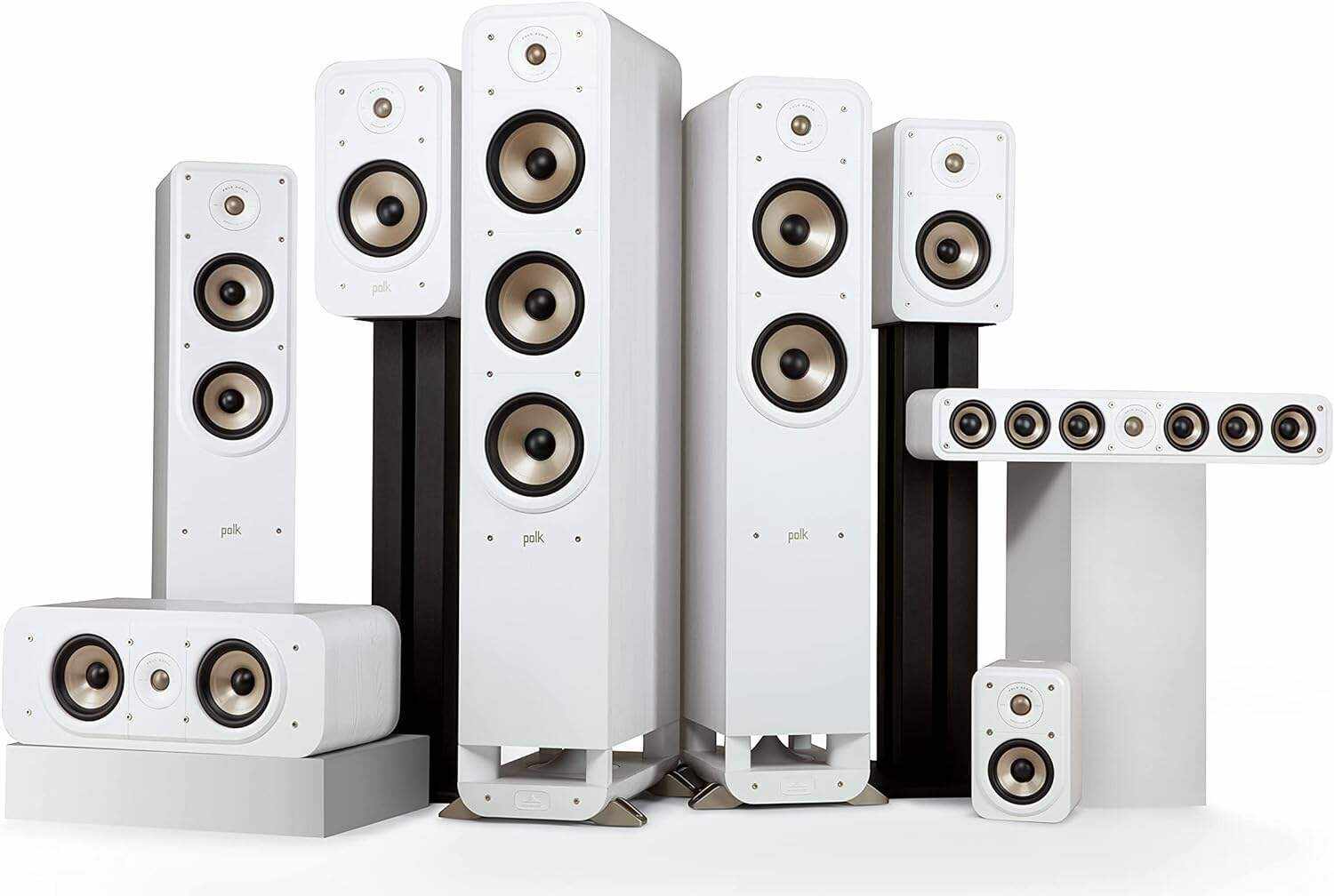 Polk Audio Signature Elite ES20 Bookshelf Speaker - Hi-Res Audio Certified,Dolby Atmos & DTS:X Compatible, 1