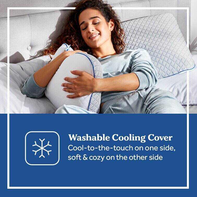 Sealy Essentials Cool Touch Memory Foam Pillows, 2 Pack