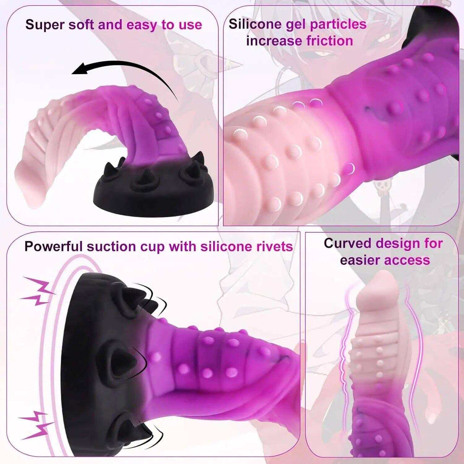 8-Inch Fantasy Dragon Dildo – G-Spot & Prostate Silicone Suction Cup Toy