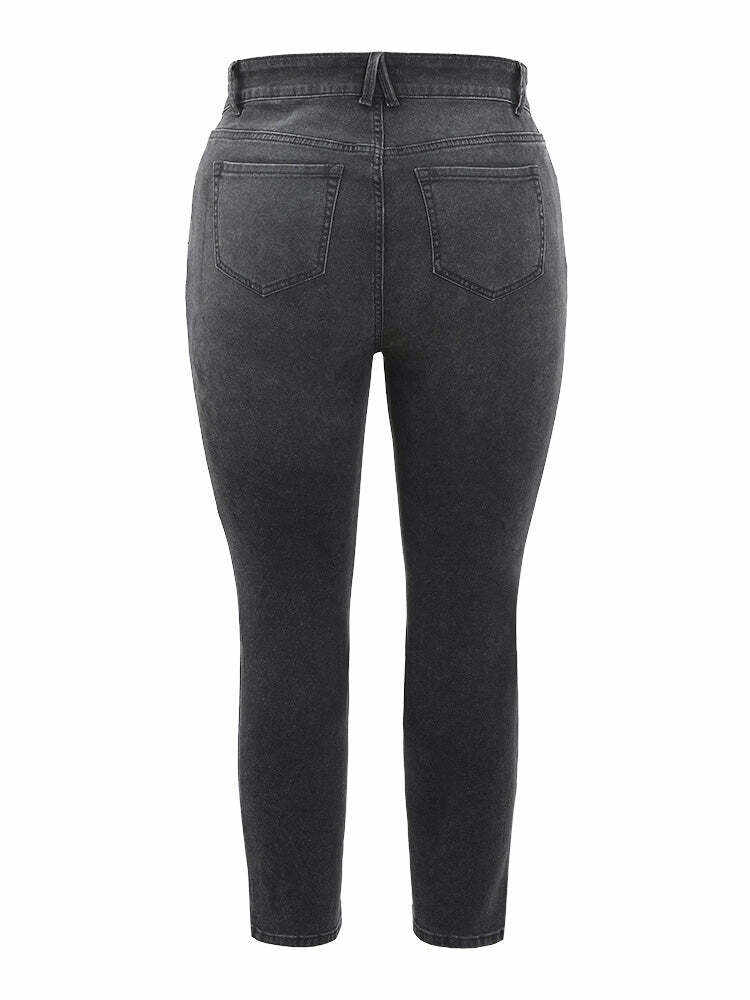 Skinny Very Stretchy High Rise Black Wash Jeans
