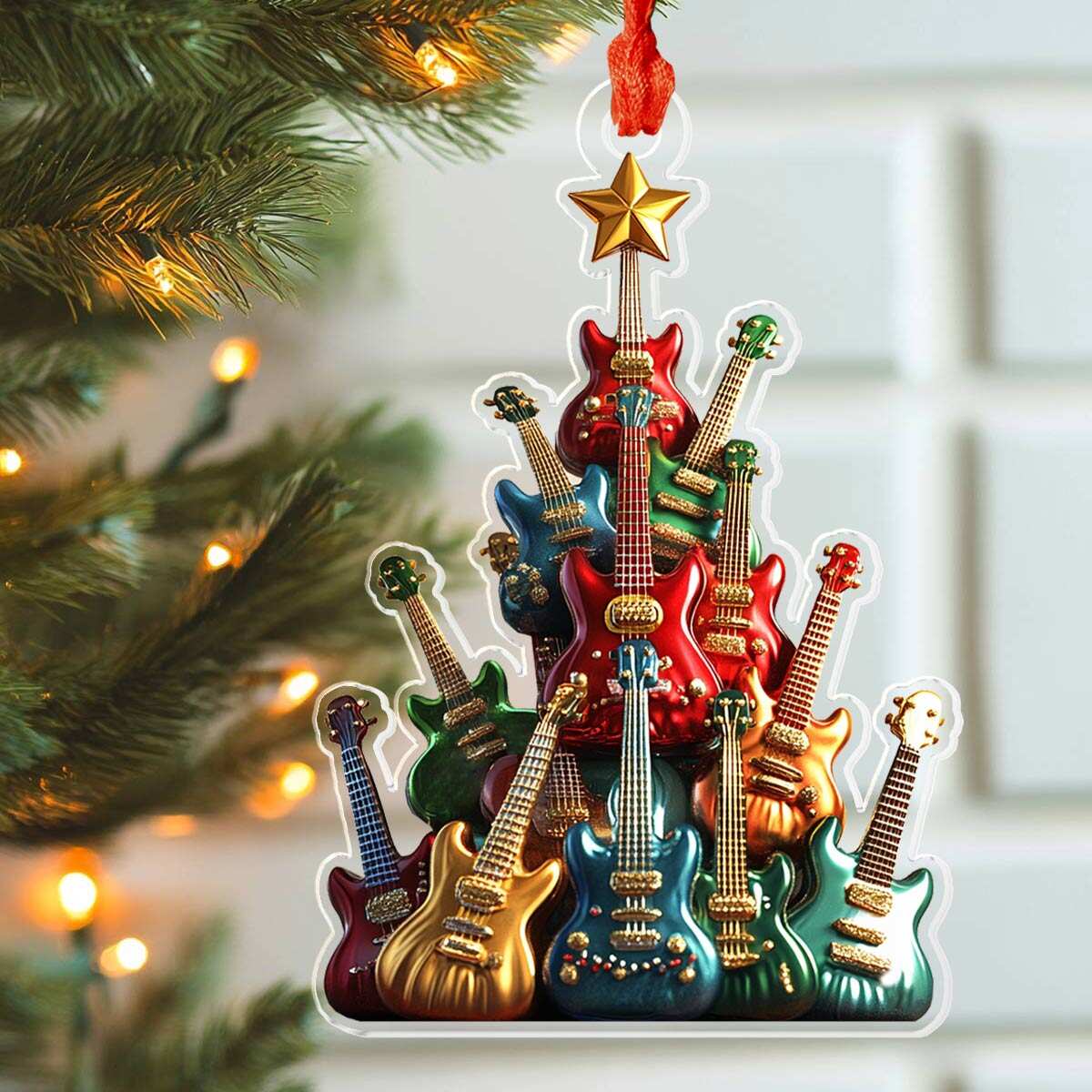 Guitar Christmas Tree Ornament