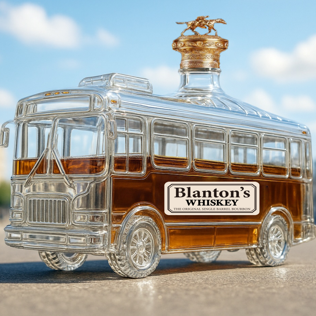 Bus-Shaped Whiskey Bottle