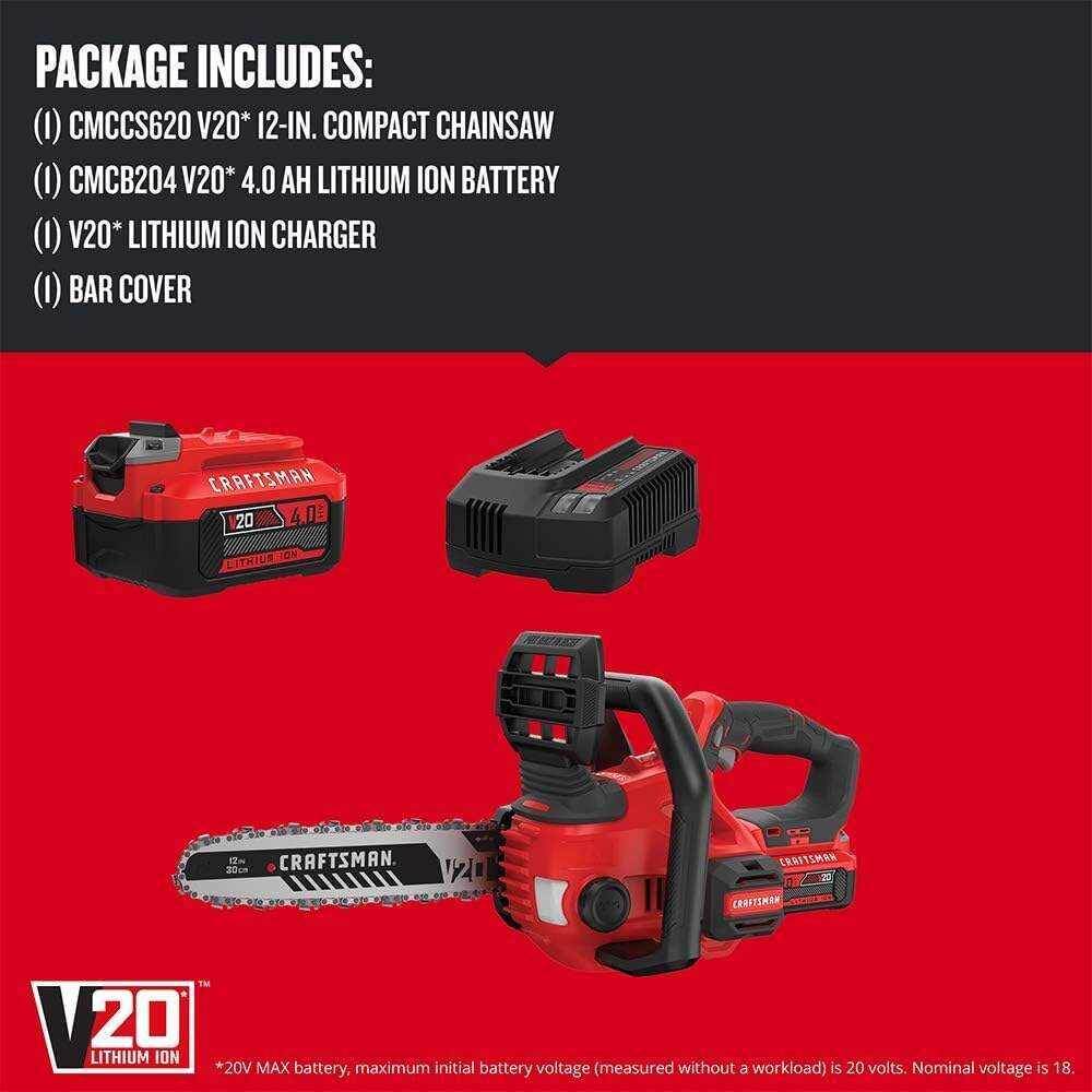 CRAFTSMAN V20* Cordless Chainsaw, 12-Inch (CMCCS620M1)