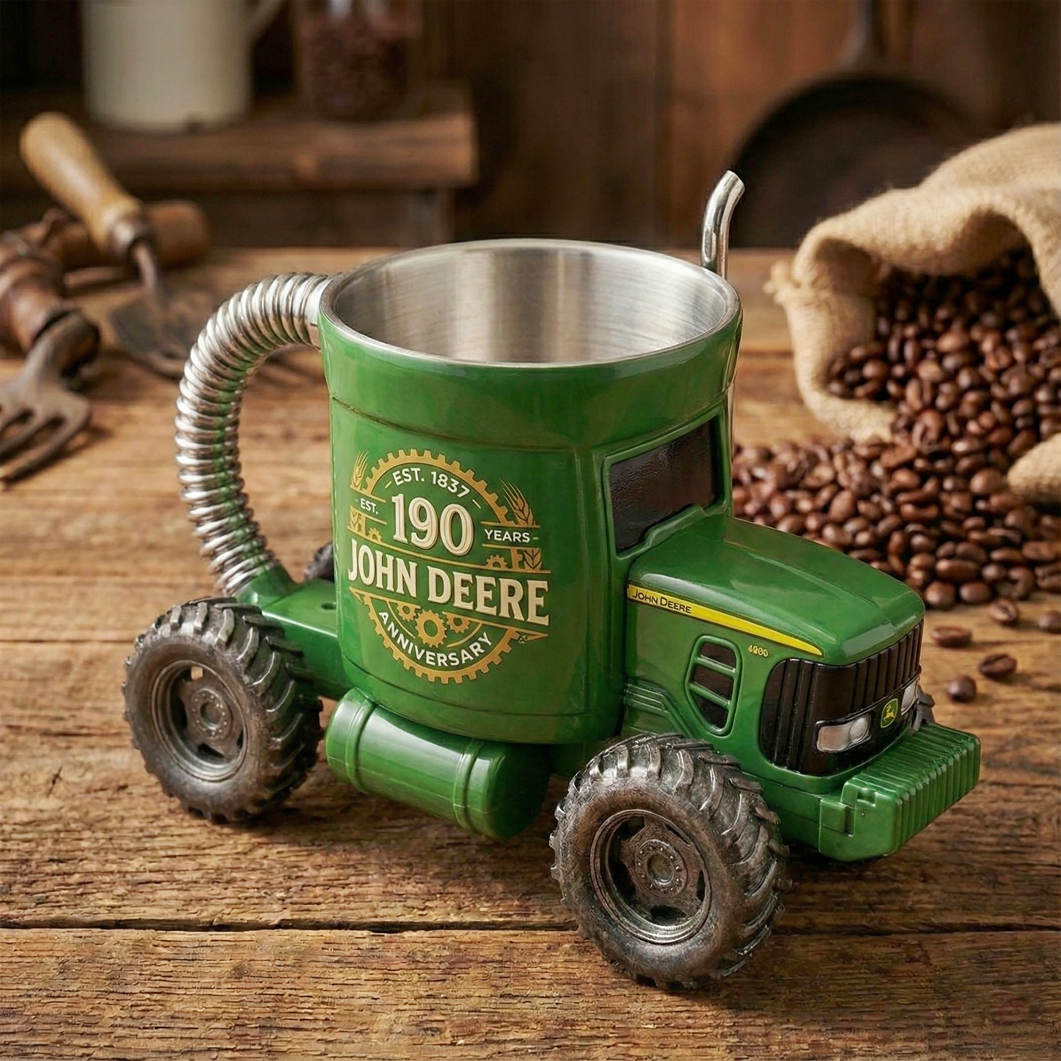 John Deere Tractor Style Stainless Steel Mug🚜☕
