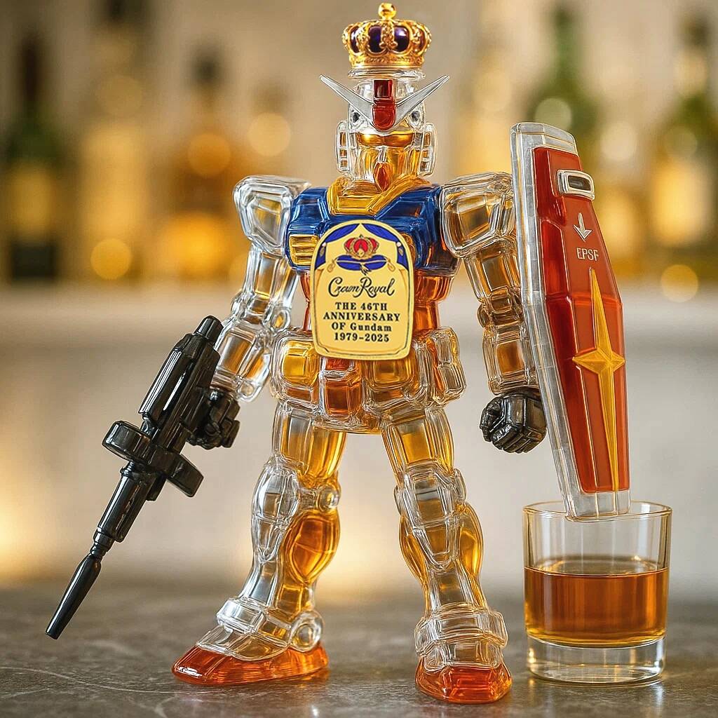 Gundam 46th Anniversary Whisky Bottle