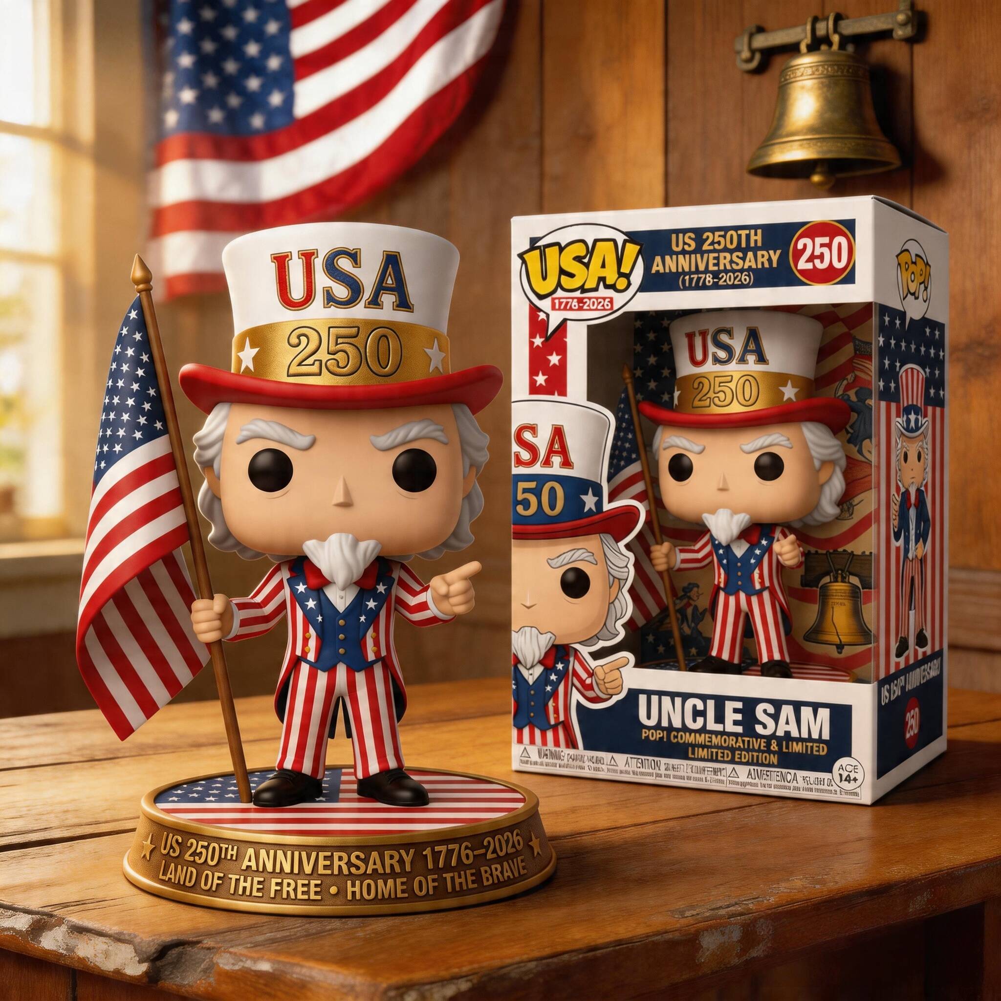 🎉USA 250th Anniversary Uncle Sam Funko Pop！
