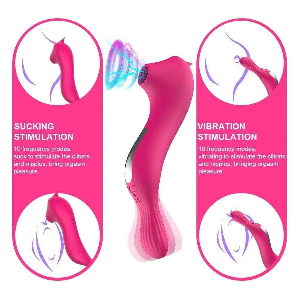 Powerful Sucking Vibrator with Vacuum Suction