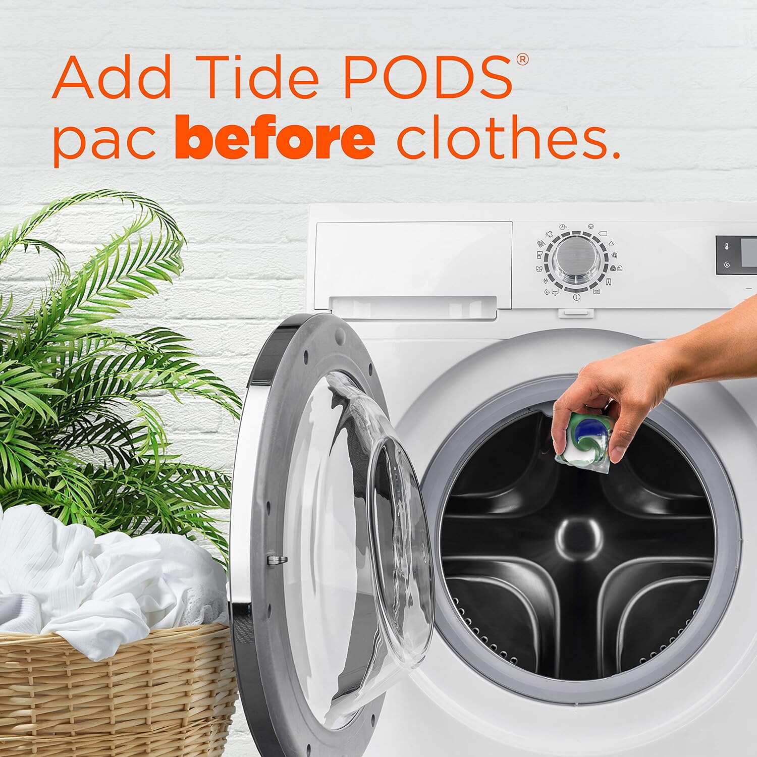 Tide Hygienic Clean Heavy Duty 10x Free Power PODS Laundry Detergent, 63 count, Unscented, For Visible and Invisible Dirt