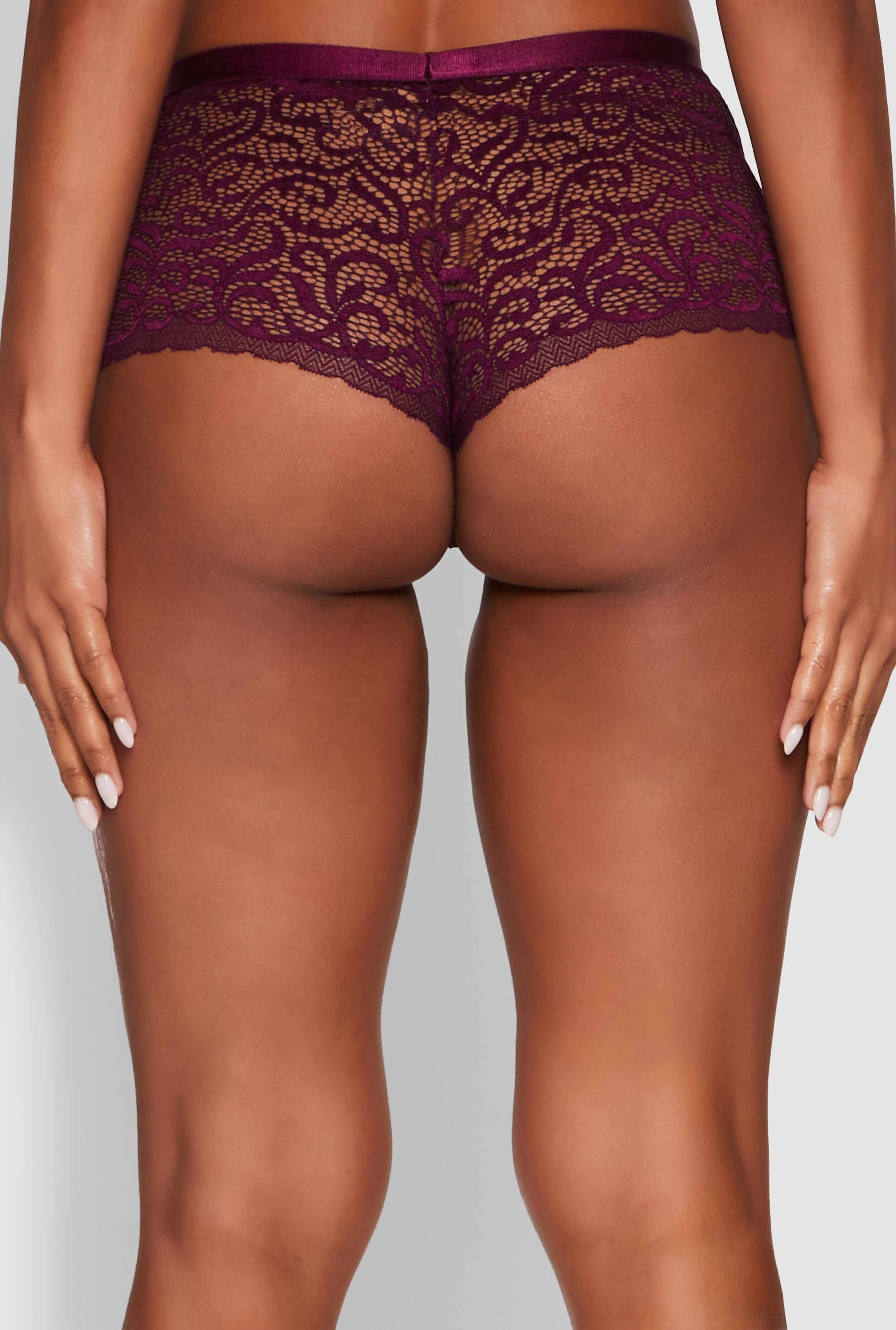 Double Keyhole Lace Boyshort Panties