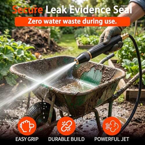 【FathersDayGift】Home High-Pressure Car Wash Spray Gun (Includes Booster Nozzle and Hose Clamp) — An Essential Choice for Watering Flowers and Vegetables, and Cleaning Your Beloved Car.