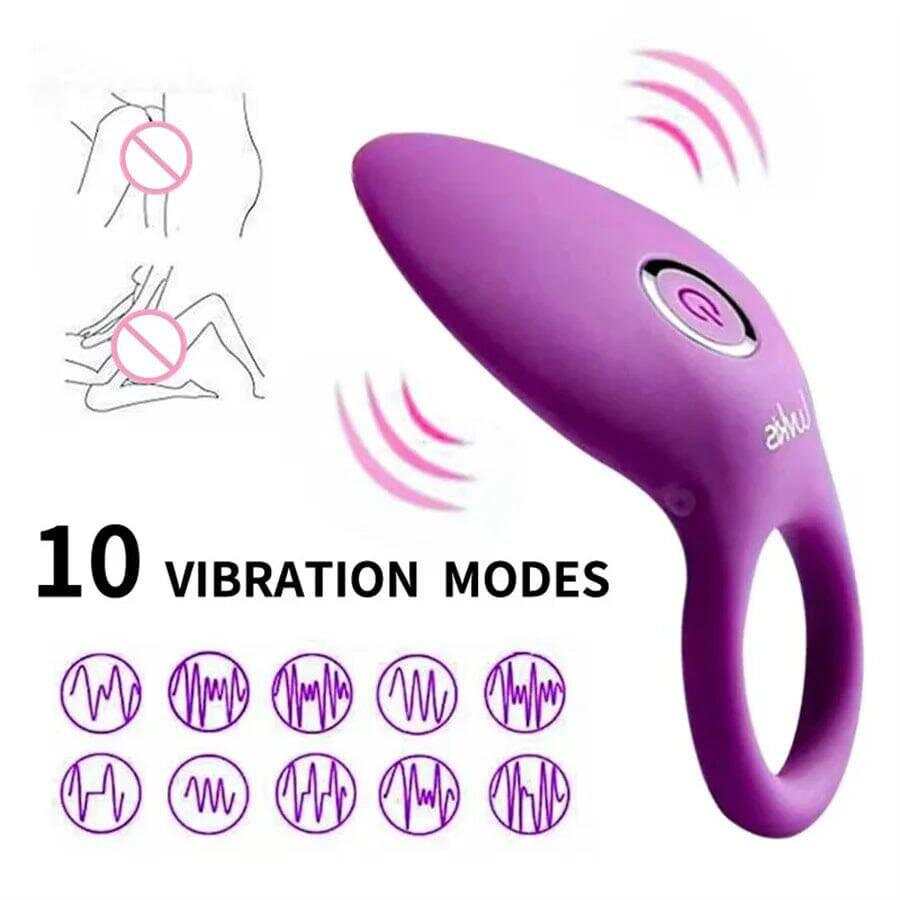 Vibrating Penis Ring – Lick Vagina Orgasm Lock & Clitoris Stimulator