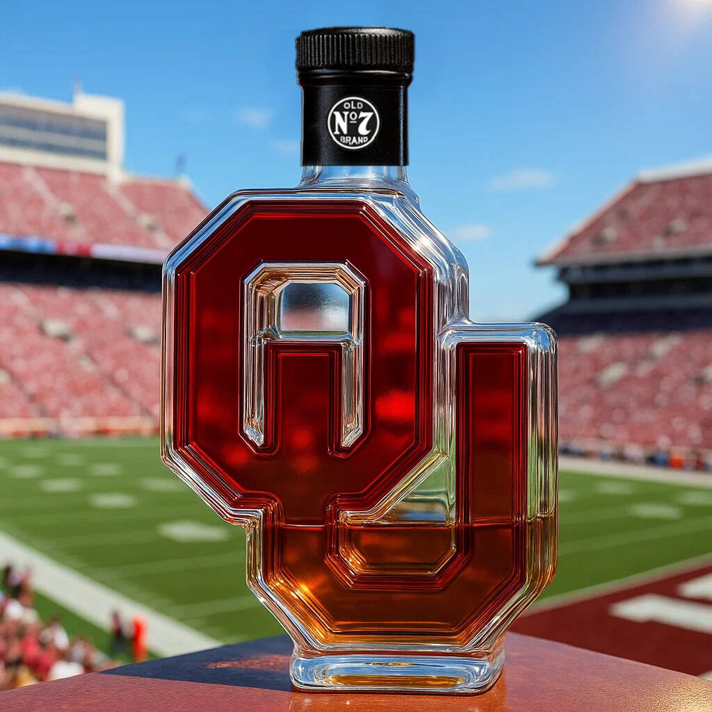 Oklahoma Sooners Whisky Bottle