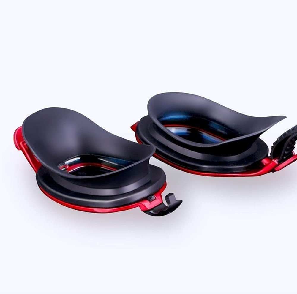 Swim Goggles, Anti-Fog HD Electroplating Swimming Glasses, Protection Wide View Swim Goggles with Silicone Seal, for Women Men Adult Youth Kids (Color : Black)Soft and comfortable for all face shapes