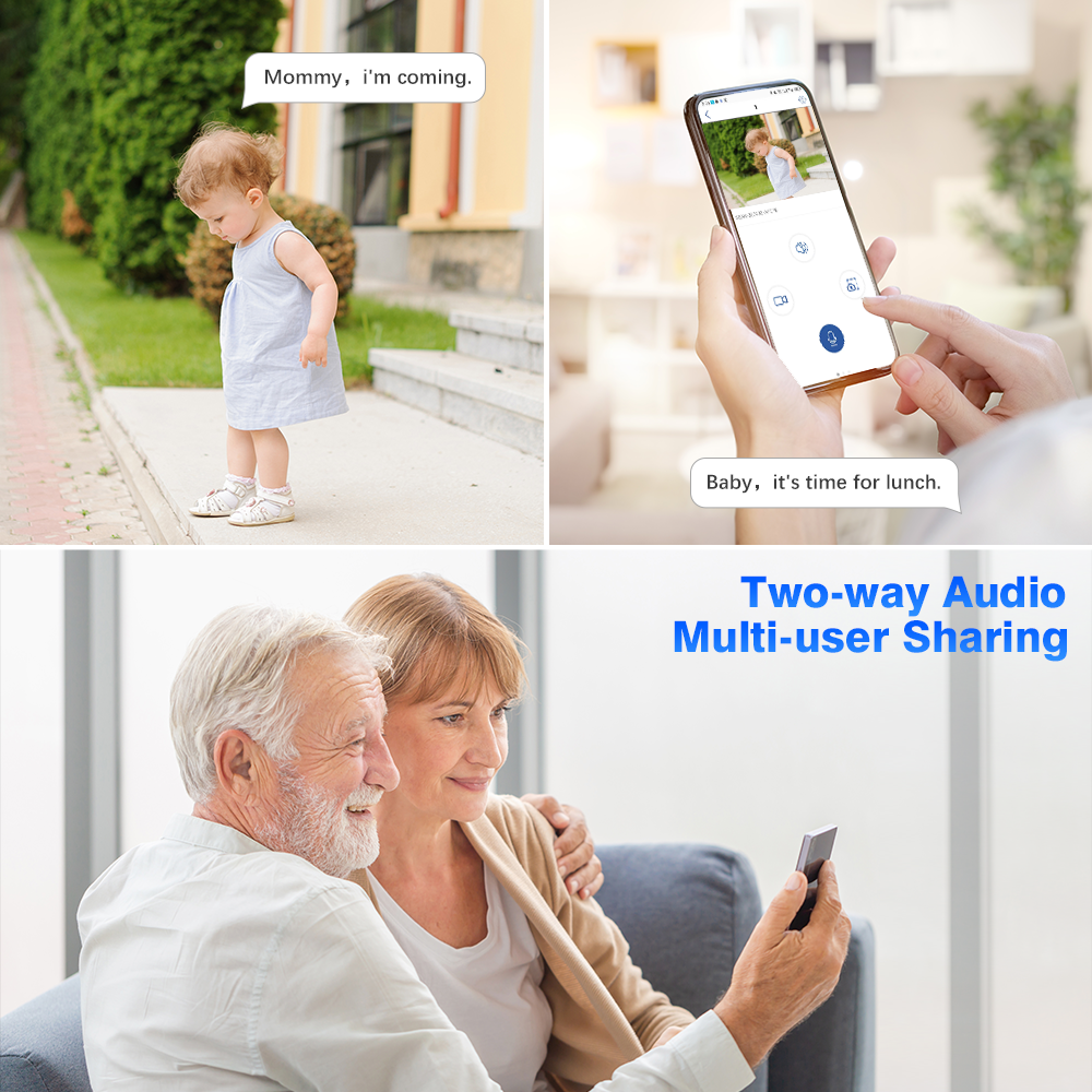 【2nd item $19.99】4MP Dual Lens Security Camera Outdoor WiFi  2.4/5GHz with 6X Hybrid Zoom Auto Tracking Color Night Vision