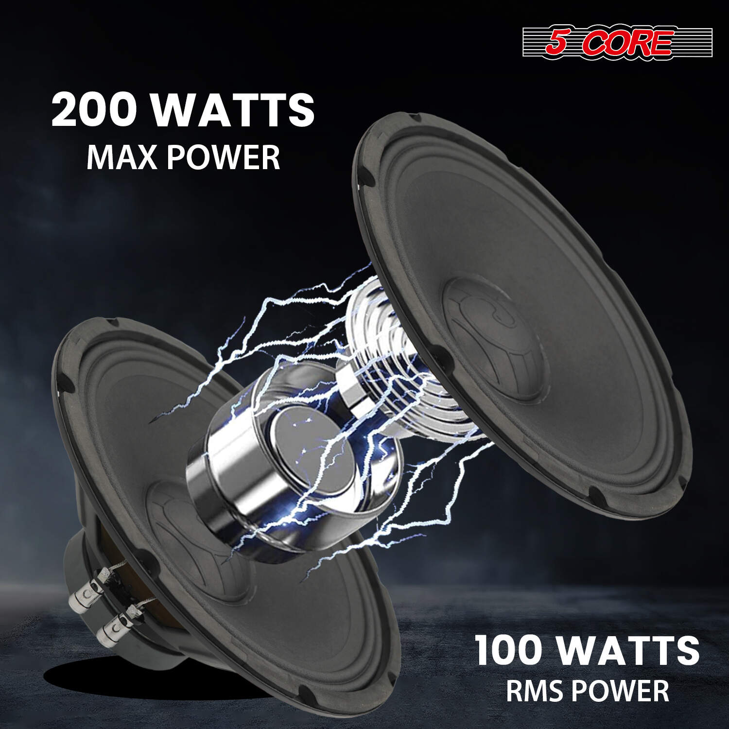 5 Core 12 Inch Speaker 200W Car Loudspeaker 4 Ohm Replacement Driver w 30 Oz Y30 Magnet for Vehicle-SP 12120 4OHMS