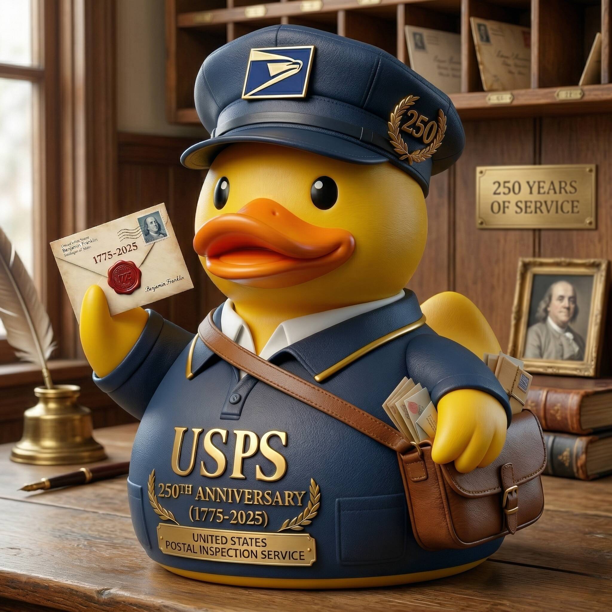 📬🦆USPS 250th Anniversary Mail Carrier Duck