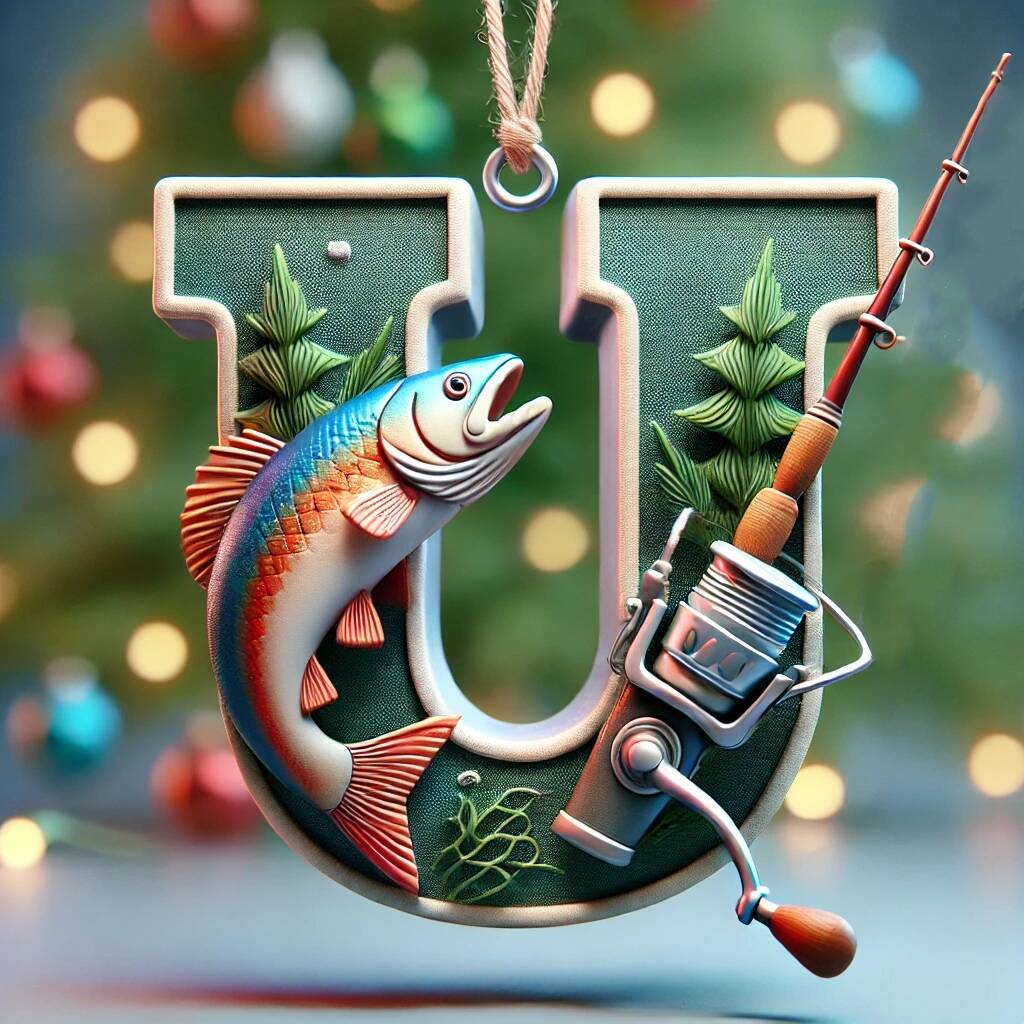 🎣Fishing Letter Ornaments