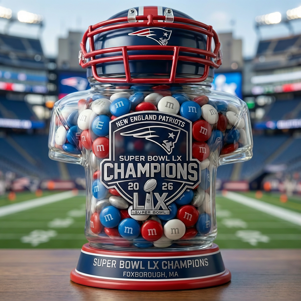 New England Patriots – Super Bowl LX Champions Helmet Candy Jar