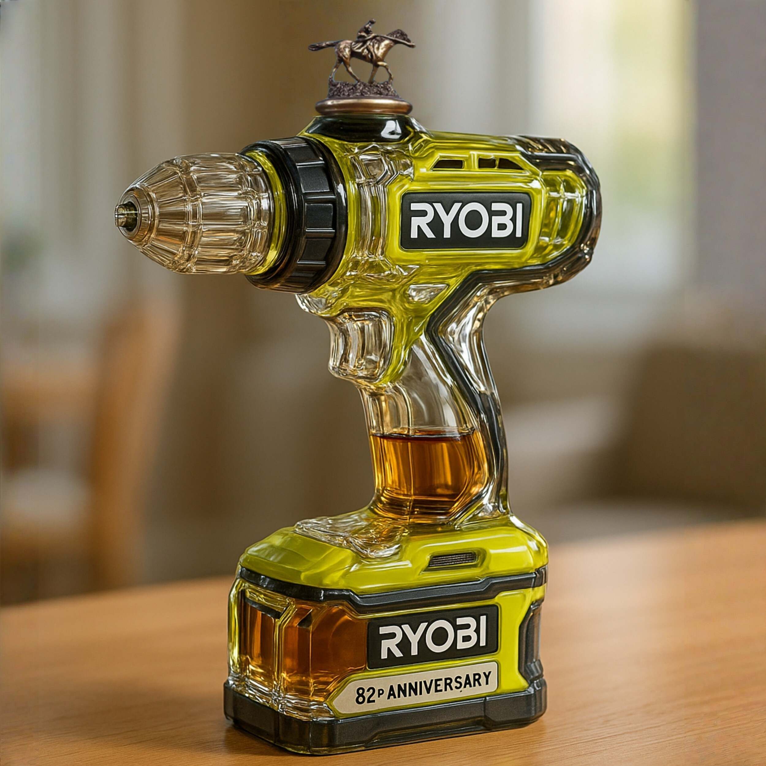 Ryobi Electric Drill 82nd Anniversary Whiskey Bottle