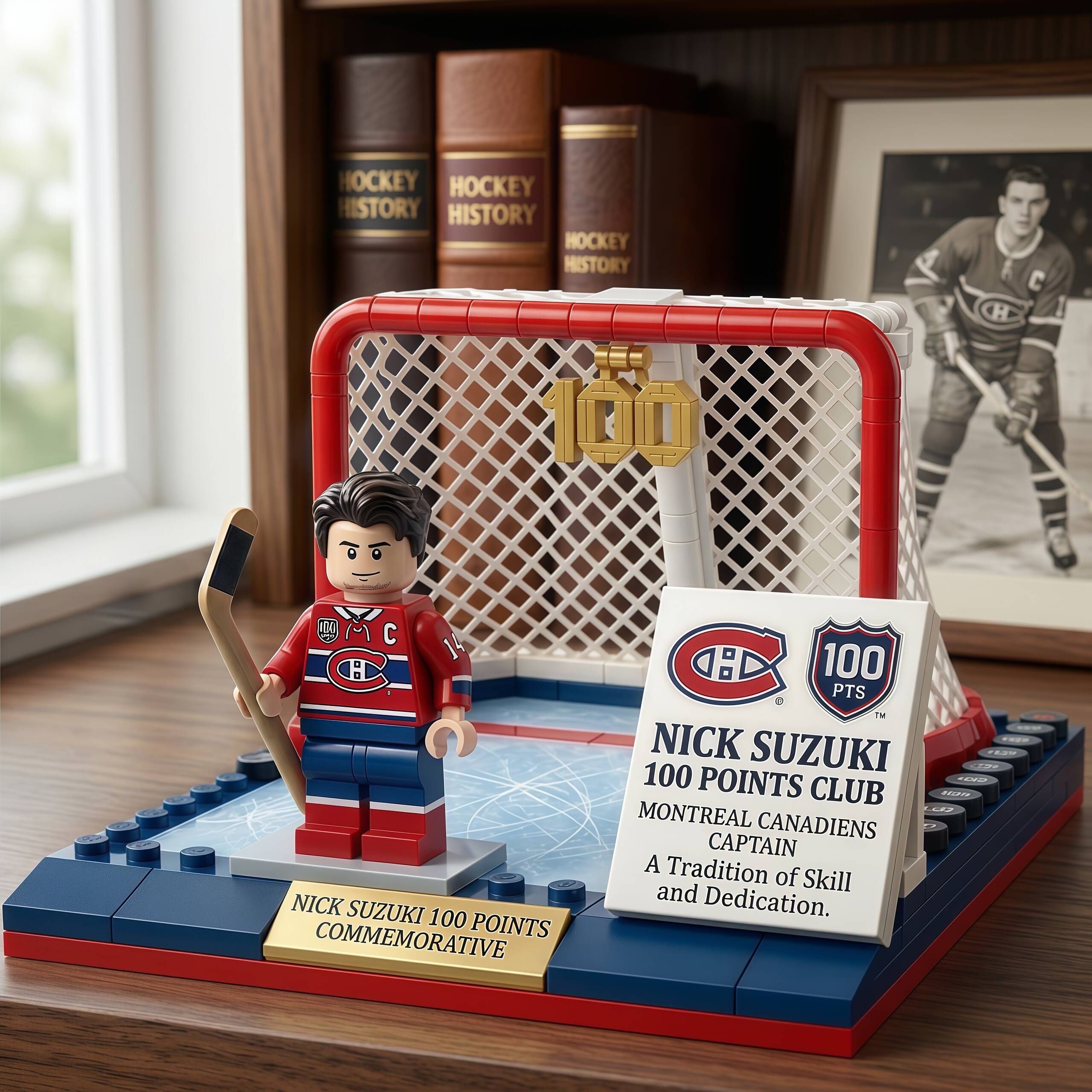 🏒 Nick Suzuki 100 Points Commemorative Set – Habs Legend, Forever Immortalized! 🏆