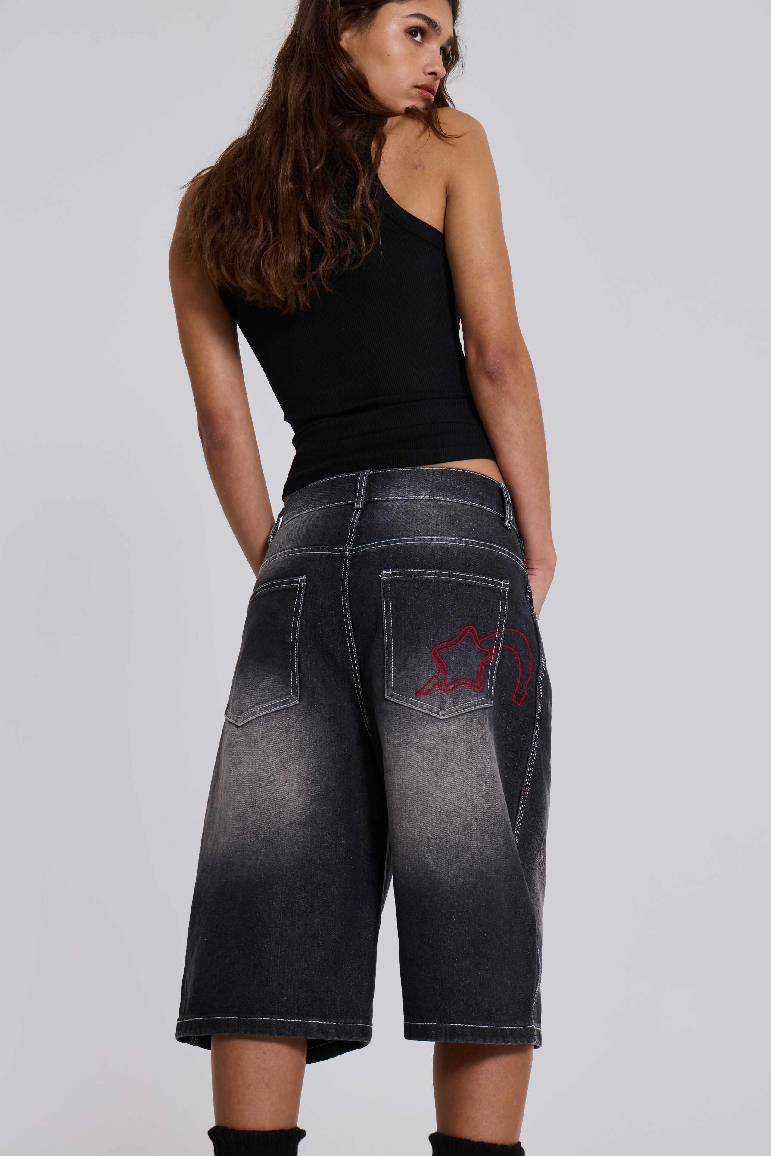 Washed Black Jumbo Jorts