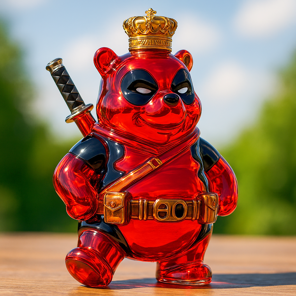 Deadpool Bear Whiskey Bottle