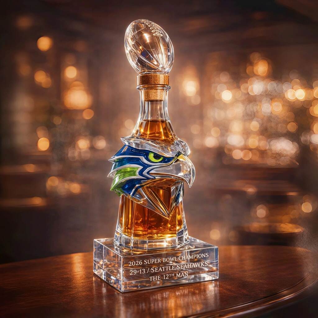 Seahawks 2026 Super Bowl Champions Whiskey Decanter