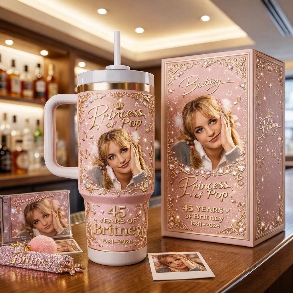 Britney Spears Princess of Pop 45th Anniversary Commemorative Limited Edition Tumbler